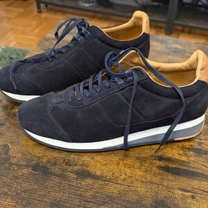 Massimo Dutti Dark Blue and Tan Sneakers